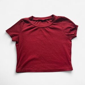 Red Cropped T-Shirt